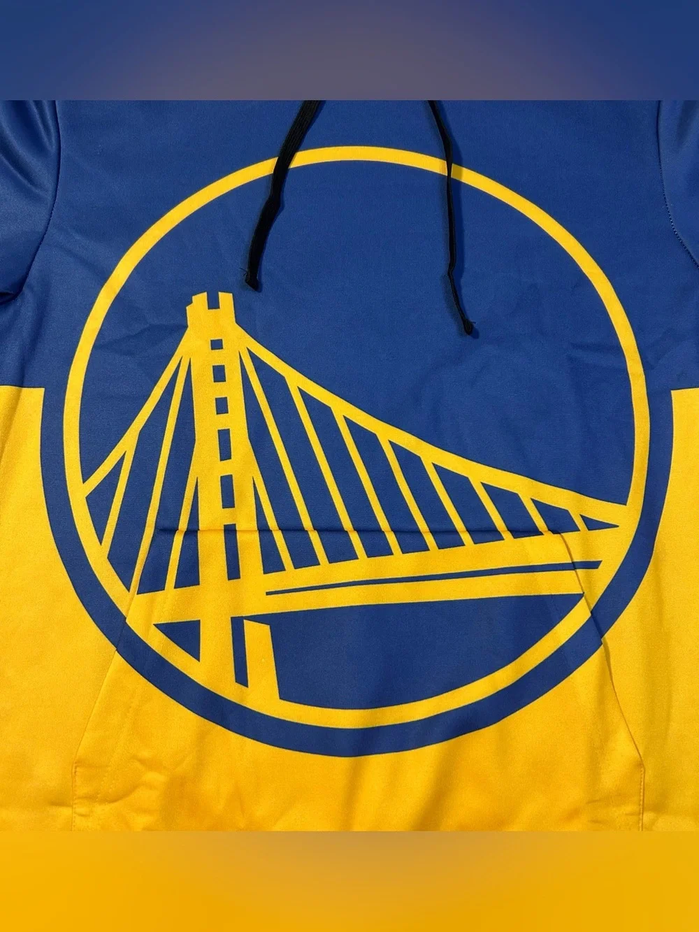 NBA Blue and Yellow Golden State Warriors Pullover Hoodie
